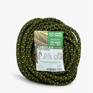 Piola Trenzada camuflaje de polipropileno verde militar - 10 mm